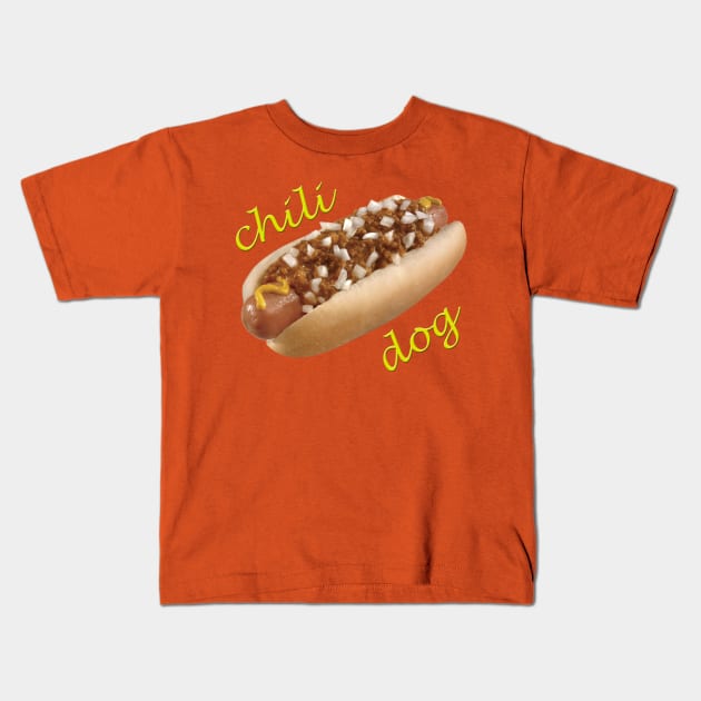 Chili Dog Kids T-Shirt by pasnthroo